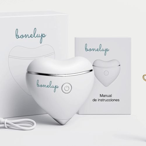 Masajeador Facial Bonelup con Luz LED, Calor y Microcorrientes + Rodillo Facial Jade de Regalo